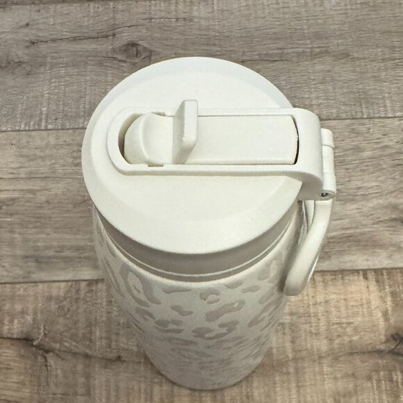 Hydrapeak Tumbler 32 oz Insulated Travel Mug White/Cream Colored Cheetah Print - Picture 2 of 3